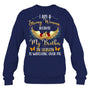 NavySweatshirtIAmAStrongWomanBecauseMyBrotherInHeavenWatchingMeHeaven