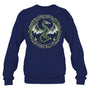 NavySweatshirtTribalIrishGreenCelticKnotFantasyCelticDragonGiftForDragonLovers