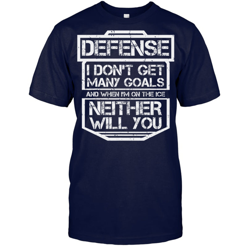 NavyTshirtDefenseIDon_tGetManyGoalsGiftForIceHockeyFanIceHockeyPlayer