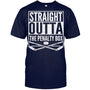 NavyTshirtStraightOuttaThePenaltyBoxGiftForIceHockeyFanIceHockeyPlayer
