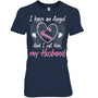 NavyWomanTshirtIHaveAnAngelInHeavenAndICallHimMyHusbandMemorialHeaven