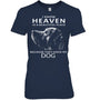 NavyWomanTshirtIKnowHeavenIsABeautifulPlaceBecauseTheyHaveMyDogHeaven