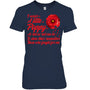 NavyWomanTshirtIWearALittlePoppyFlowerRememberAmericanUSAGiftForVeteran