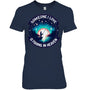 NavyWomanTshirtSomeoneILoveIsFishingInHeaven
