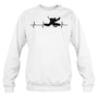 WhiteSweatshirtIceHockeyHeartbeatGoalieGiftForIceHockeyFanIceHockeyPlayer
