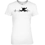 WhiteWomanTshirtIceHockeyHeartbeatGoalieGiftForIceHockeyFanIceHockeyPlayer